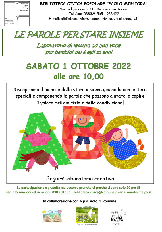 Laboratorio di lettura per bambini